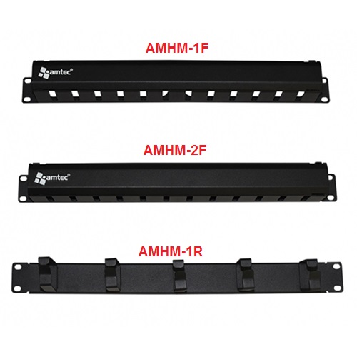 Thanh quản lý cáp ngang Horizontal Cable Management 1U AMTEC AMHM-1F