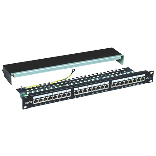 Patch panel 24-port CAT6 UTP Alantek 302-201BLN-24BL