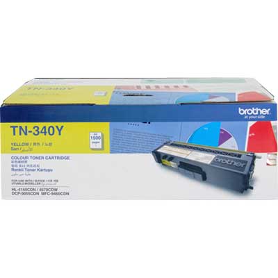 Mực in Brother TN 340Y Yellow Toner Cartridge