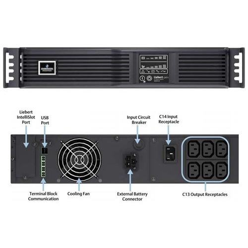 EMERSON UPS ON-LINE RACK SERVER GXT3-1500RT-230