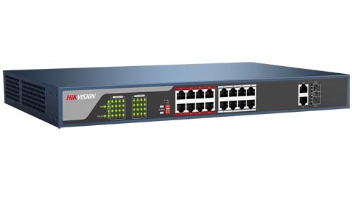 Switch cấp nguồn PoE 16 Port HIKVISION DS-3E0318P-E