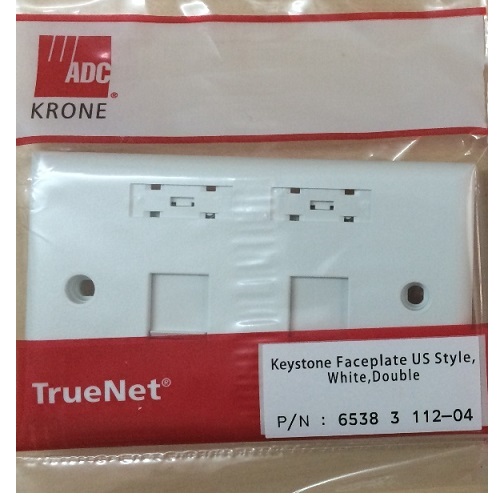 Mặt nạ chữ nhật 2 cổng ADC Krone