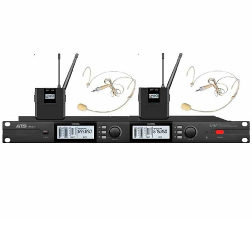 Bộ micro cài đầu không dây 2 kênh ATS WS-211