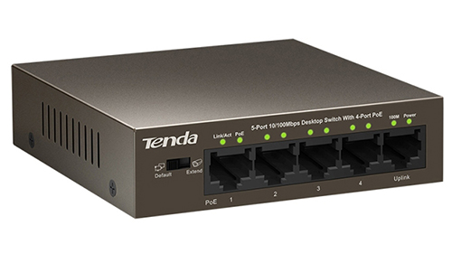 Switch 6 Cổng 10/100Mbps 4 cổng PoE Tenda TEF1106P