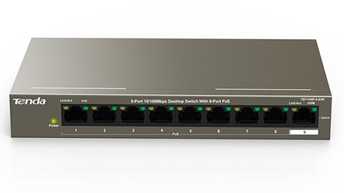 Switch 9-Cổng 10/100Mbps 8 cổng PoE Tenda TEF1109P