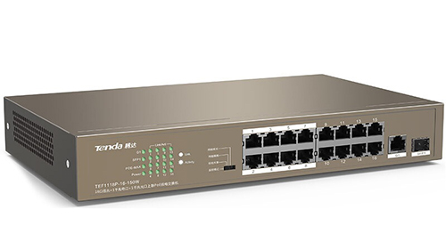 Switch 24 Cổng 10/100Mbps PoE 1 Giga 1G SFP Tenda TEF1126P