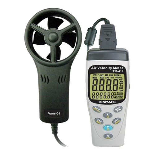 Máy đo tốc độ gió lưu lượng nhiệt độ độ ẩm Tenmars TM-403