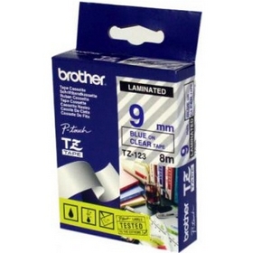 nhan brother tz123 blue on clear  chu xanh da troi nen trong suot rong 9mm