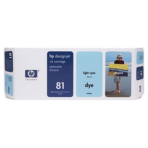 muc in hp 81 680 ml light cyan dye ink cartridge c4934a