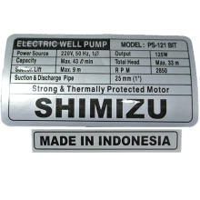 Máy bơm nước Shimizu PS-121 BIT không tự động, đẩy cao, giếng cạn