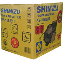 Máy bơm nước Shimizu PS-116 BIT không tự động, đẩy cao, giếng cạn