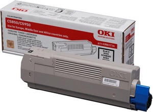 muc in oki c5850 blak toner cartridge